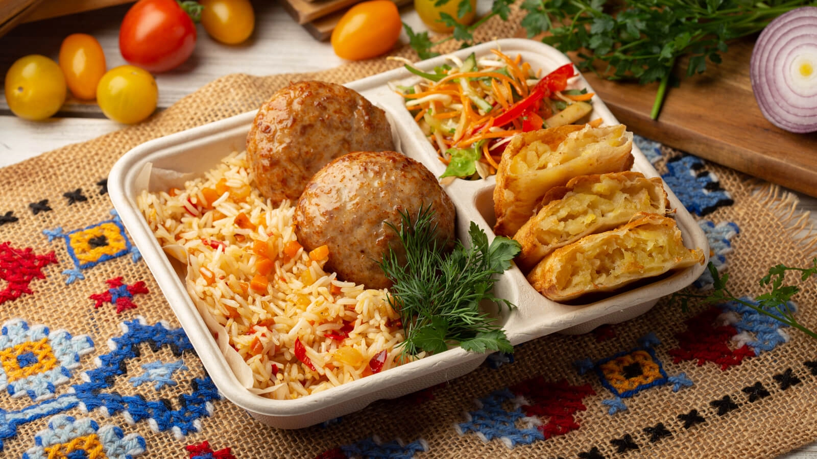 Turkey cutlets with rice