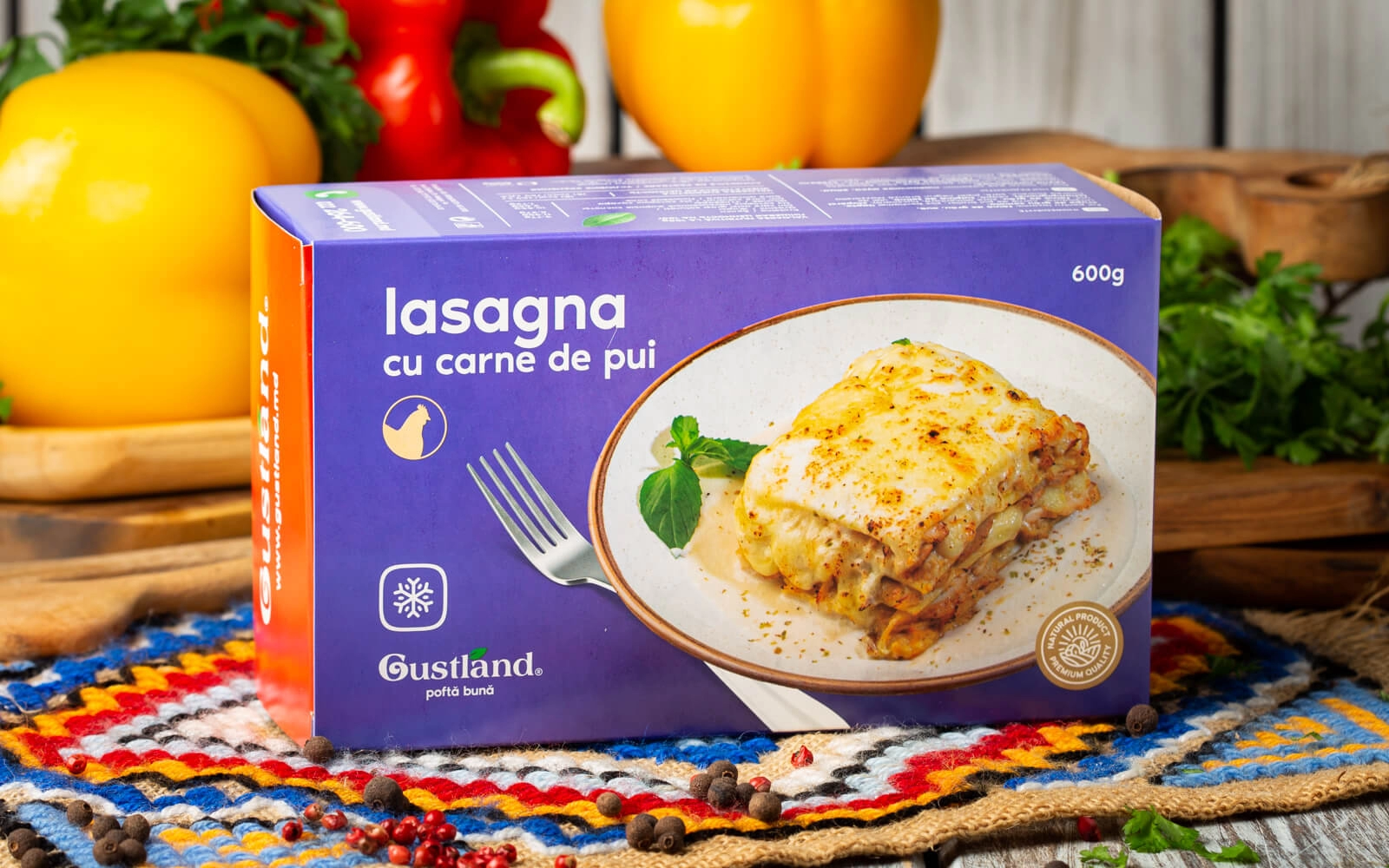 Frozen product.  Chicken lasagna.
